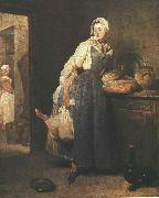 jean-Baptiste-Simeon Chardin Return from the Market USA oil painting artist
